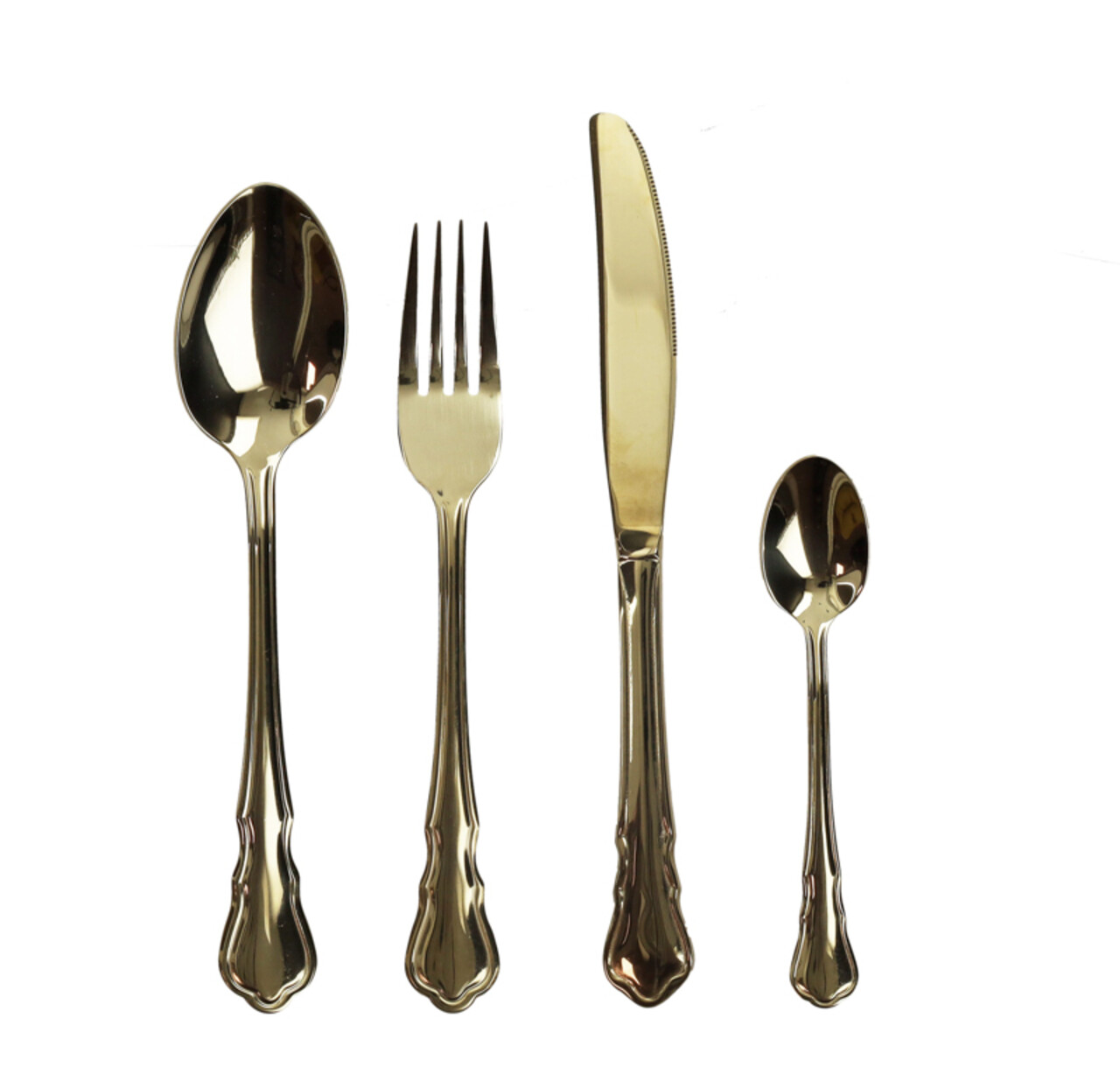 Set tacamuri 16 piese, Imperial Gold, Brandani, inox, auriu - imagine 3